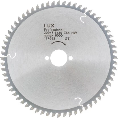 LUX HM-Kappsägeblatt 209 Mm X 30 Mm 64 Z 3 LUX HM-Kappsägeblatt 209 Mm X 30 Mm 64 Z