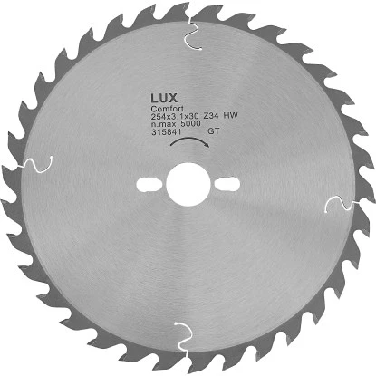 LUX HM-Kappsägeblatt Holz Ø 254 Mm 34 Zähne 3 LUX HM-Kappsägeblatt Holz Ø 254 Mm 34 Zähne