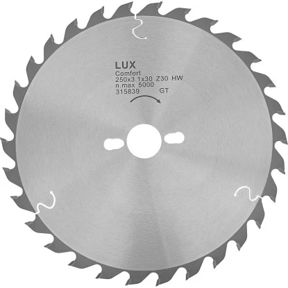 LUX HM-Kappsägeblatt Holz Ø 250 Mm 30 Zähne 3 LUX HM-Kappsägeblatt Holz Ø 250 Mm 30 Zähne