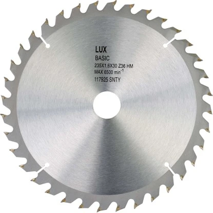 LUX HM-Kreissägeblatt Holz Ø 235 Mm 36 Zähne 3 LUX HM-Kreissägeblatt Holz Ø 235 Mm 36 Zähne