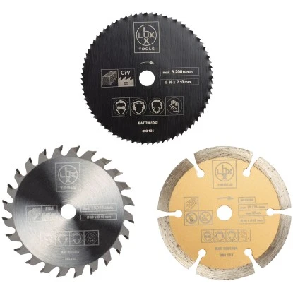 LUX Minikreissägeblatt-Set 85 Mm 3-teilig 3 LUX Minikreissägeblatt-Set 85 Mm 3-teilig